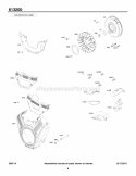 Blower Housing Air Guides Flywheel Back Plate Diagram and Parts List for 613275-1155-B1  Briggs and Stratton Engine